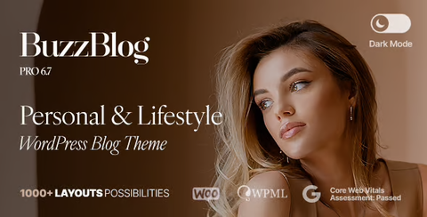 Personal & Lifestyle WordPress Blog Theme with Dark Mode